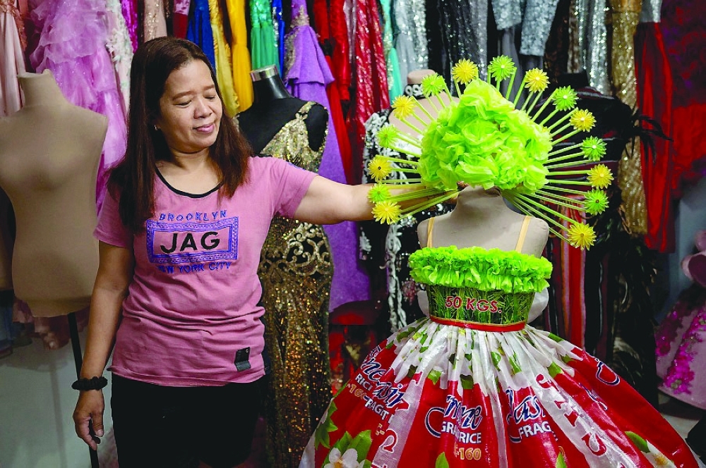 Philippine Designer Makes Women's Clothes Out of Waste