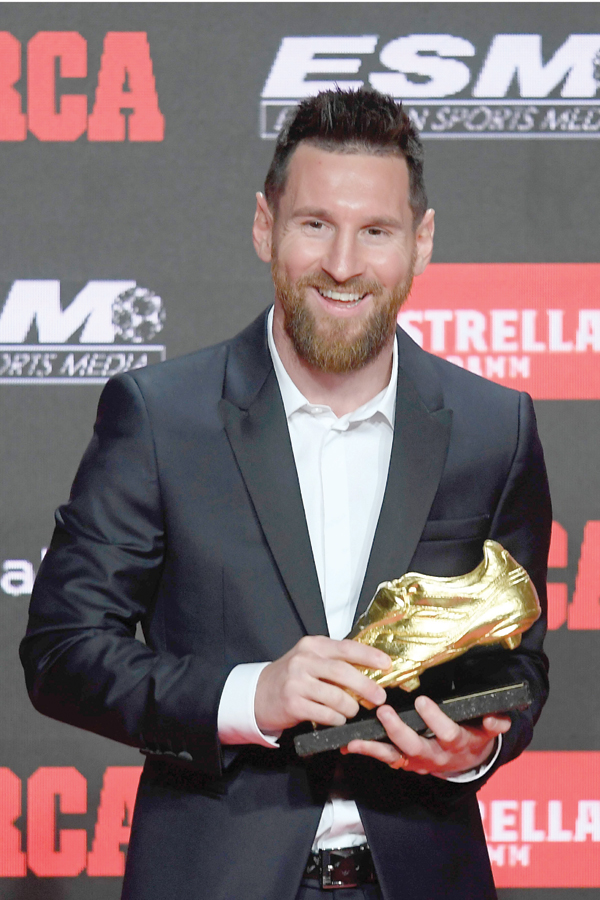 Messi receives record sixth European Golden Shoe - Oman Observer